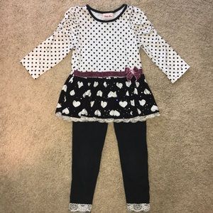 Girls Matching long Sleeve Top and Leggings